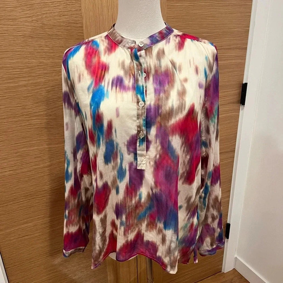 Isabel Marant - MARIA TOP, long sleeves, size 34 US/Small, Beige-Raspberry - Picture 4 of 9